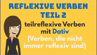 Deutsch lernen: reflexive Verben, Reflexivpronomen, A2; Dativ, teilreflexiv, Grammatik A2, Beispiele