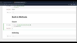 Tuple Basic Operations and Built-in Methods in Python