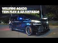 Toyota Vellfire AGH30 pasang & Setup Adjustable Tein Flex A