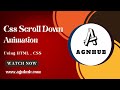 Css Scroll Down Animation - Pure Css3 Animation Effects - Custom Scroll Down Indicator Tutorial