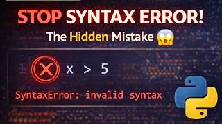 🛑 STOP Getting "SyntaxError: invalid syntax" in Python! | Fix in 30 Seconds ⚡