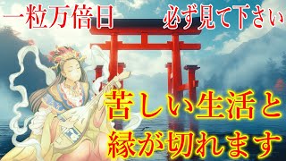 一粒万倍日の今夜中に見て下さい。今までの苦労が報われ、苦しい生活と縁が切れます！大金・臨時収入が入るエネルギー　願いが叶う・運勢が上がる音楽　弁財天様の金運上昇波動を浴びて下さい。