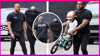 Kanye West  attend church Service with Son Psalm West and Bianca Censori
