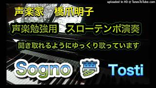 声楽家　橋爪明子　声楽勉強用　スローテンポ演奏　　トスティ　夢　TOSTI　Sogno　　音声のみ