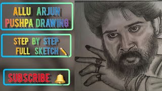 Drawing Allu Arjun | How to draw Allu Arjun Step By Step | Drawing Tutorial