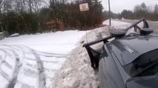 Fisher xv2 snow plow pushing snow 2016