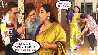 Vidya Balan Gets EMBARA$$ED As Akshay Kumar Makes FUN of her LOOK iIn Saree