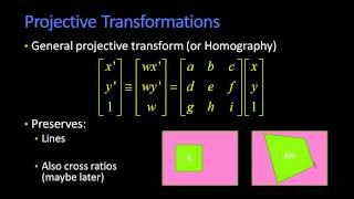Projective Transformations