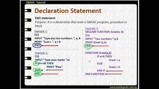 END statement in QBASIC