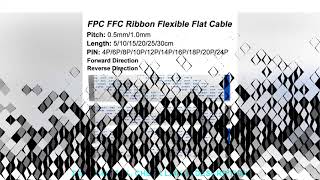 FFC Flexible Flat Cable FPC FFC Ribbon 4 6 8 10 12 14 16 18 20 Pin Pitch 0.5mm 1.0mm Tipo A B-tipo 1