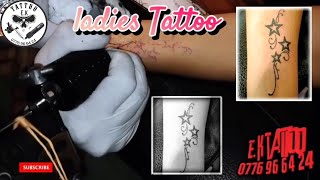 E.K Tattoo | Ladies Star Tattoo Design ⭐ | Sri Lanka Tattoo | 2023