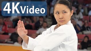 空手少女の美しさと技のキレに見とれてしまう　Attractive karate girl from 2014 World Karate-do Championship