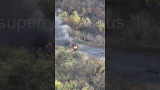 Бахмут, подбитый Т-80БВ сгорает