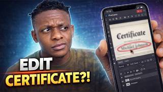 Can Mobile Photopea Edit Text Documents? (Certificate Editing Test)