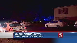 8 Detained After Attempted Gun Store Burglary, Pursuit