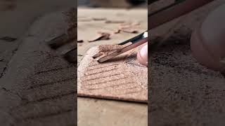 ⚜Skiving leather #craft #handmade #handcraft #satisfying #relax #asmrsounds #leathercraft #asmr