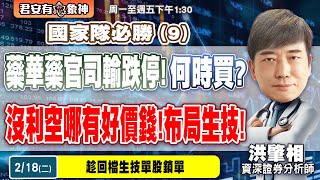 2/18(二) 國家隊必勝(9) 藥華藥官司輸跌停!何時買? 沒利空哪有好價錢!布局生技!