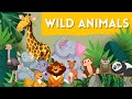 Wild Animals Names for kids | Learn Wild Animals Names | English Vocabulary | Shiningbrains