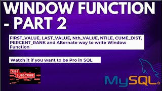 SQL Window Function - Part 2 | How to write SQL Query using Frame Clause, CUME_DIST | SQL Tutorial