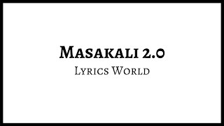 masakali 2 0 full song lyrics | A.R. Rahman | Sidharth Malhotra,Tara Sutaria | Tulsi K, Sachet T