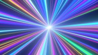 Light Speed Fast Movement Neon Glow Laser Beam Tunnel Rainbow Aurora 4K TikTok Trend Background