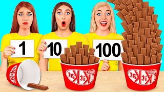 100 Layers of Food Challenge | Funny Food Hacks by TeenDO Challenge