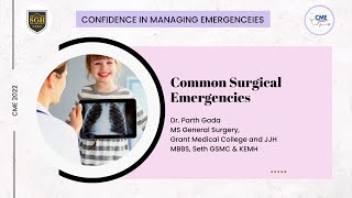 Common Surgical Emergencies - Confidence in Managing Emergencies (CME)