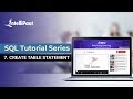 How to Create Table in SQL | Create Table Statement | Hands on Create Table in SQL | Intellipaat