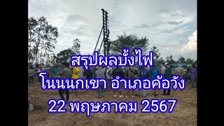 สรุปผลบั้งไฟ (บางบั้ง) ฐานจุดโนนนกเขา อำเภอค้อวัง (22 พฤษภาคม 2567)