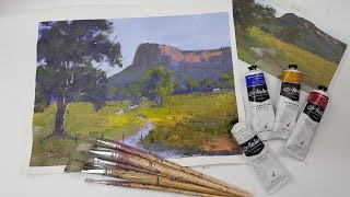 Learn To Paint TV E31 "Capertee Valley River" Acrylic Landscape Painting For Beginners