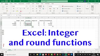 Excel: Integer and Round Functions
