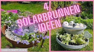 4 Solarbrunnen Ideen für Garten, Balkon und Terrasse | Springbrunnen | das Sommer Highlight 2024 💧🌞