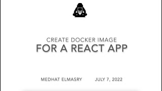Create Docker Image for a React App