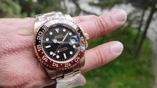 Seiko Root Beer Rose gold GMT NH34