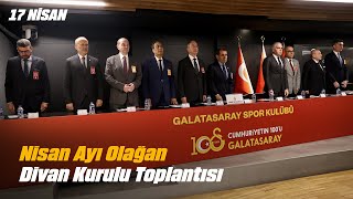 🔴 Galatasaray Spor Kulübü Divan Kurulu Nisan Ayı Olağan Toplantısı