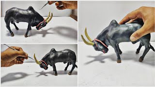 clay Sculpting: Bull making From Clay,Polymer clay, Clay art,Polymer clay tutorial,clay modelling