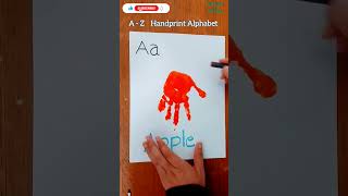 A for Apple ๐ \\ Alphabet Handprint ๐๏ธ Art #kids #toddlers #alphabet #activity #toddlers #preschool