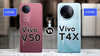 Vivo V50 5G vs Vivo T4X 5G || vivo t4x vs vivo v50