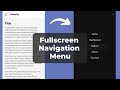 Create Animated Fullscreen Navigation Menu using HTML, CSS & JavaScript