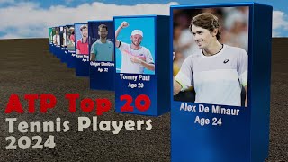 Men's Tennis ATP Rankings 2024 | Top 20 Best Tennis Players 2023 | @universepak #tennis #atp