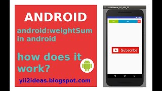 Android weightSum example