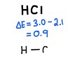 polar covalent bonds