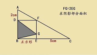 一道五年级求面积题，把外甥女难哭了，条件有点多