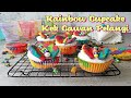 Resepi Kek Cawan Pelangi / Rainbow Cupcake yang sedap dan mudah