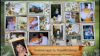 Scrapbook - Project life  Free layout  tutorial video – how to make a 12 x 12  double layout