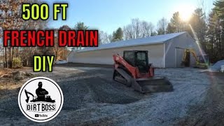 DIY French Drain  Yard Drainage Solution Pole barn horse arena