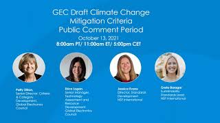 Draft EPEAT Climate Change Mitigation Criteria Webinar