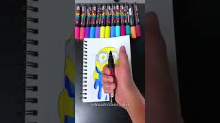 Drawing Minions Using Posca Markers! The Rise Of Gru! (#Shorts)