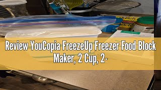 Review YouCopia FreezeUp Freezer Food Block Maker, 2 Cup, 2-Pack, Meal Prep Bag Container to Freeze