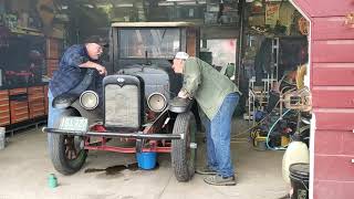 1927 International Harvester Six Speed Special. First start up in I don’t know how long.